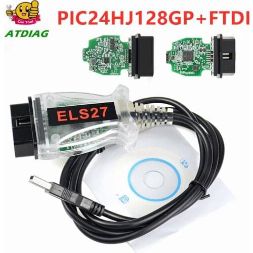 ELS27 FORScan V2.3.8 ELS Green PCB PIC24HJ128GP+FTDI Mircochip Car OBD2 Diagnostic Tool ELM327&J2534 Pss-Thru For FORD For Mazda