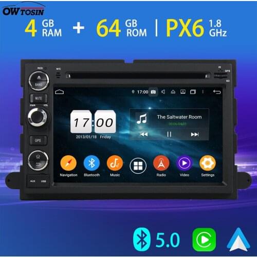 PX6 4G+64G Android 10.0 Car DVD Multimedia Player For Ford 500 Fusion Explorer 2006-2009 4G LTE Carplay GPS Navigation Radio DAB