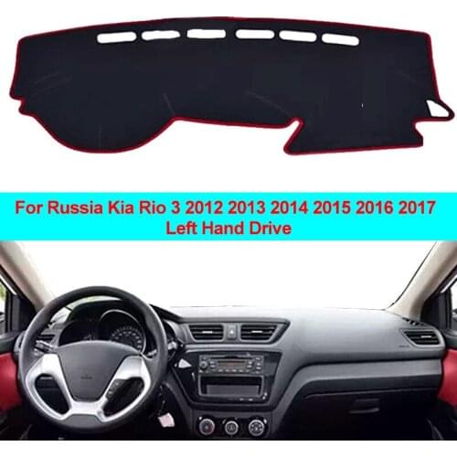 Car Dashboard Cover For Russia Kia Rio 3 2012 2013 2014 2015 2016 2017 Dash Mat Pad Carpet Dashmat Sun Shade Pad Car Styling