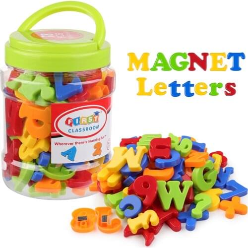 Coogam Magnetic Letters Numbers Alphabet Fridge Magnets Plastic ABC 123 Spelling Counting Educational Toy Set for Preschool Kids