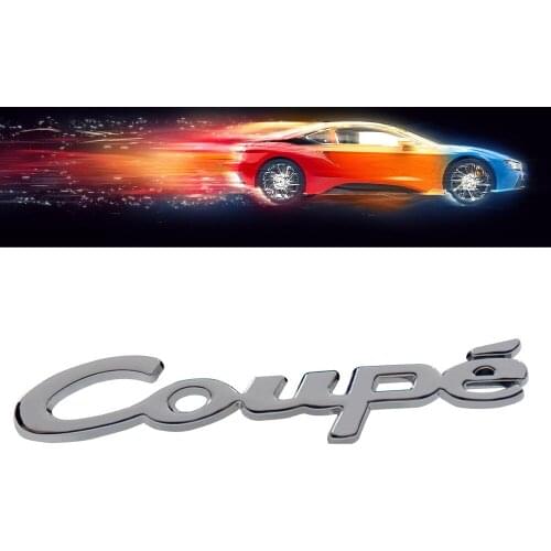 Chrome Coupe for Auto car Fender Trunk Emblem Decal Badge Sticker