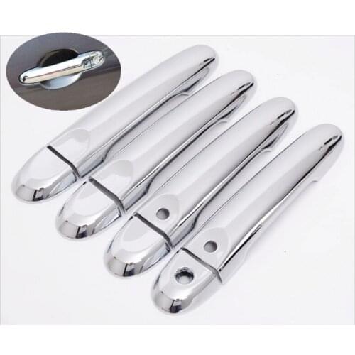 CHROME CAR DOOR HANDLE COVER TRIM MOLDING With Two Smart Entry Buttons For Nissan Cube 2009 2010 2011 Nissan Juke 2011 - 2014