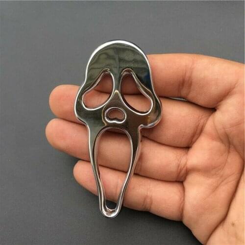 Chrome 3D Metal Skull Skeleton Ghost Car Trunk Rear Emblems Badge Decal Sticker