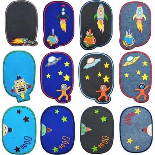 Customized Cartoon Embroidered Cloth Stickers Clothes Jeans Knee Hole Repair Patch Elbow Patch
