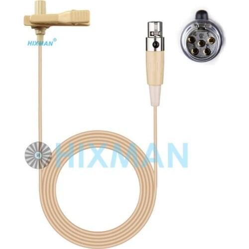 HIXMAN Pro Beige LM3-SM OmniDirectiona Lapel Tie clip lav Lavalier Condenser Mic For Lectrosonics Wireless SM LM UM Transmitter