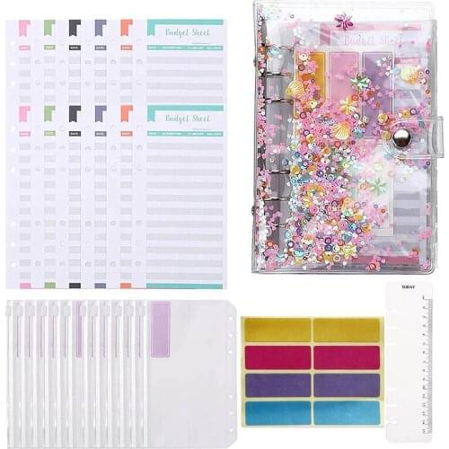 28 Pcs A6 Binder Budget Envelopes Money Envelopes,Budget Binder With Cash Envelopes For Budgeting,PVC Notebook