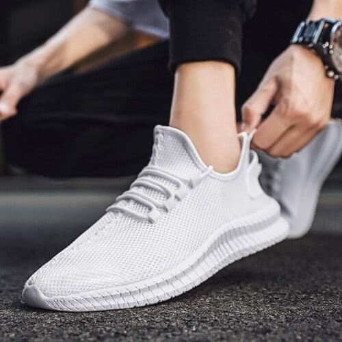 Classic Men White Shoes Breathable Walking Casual Sneaker Men Lace-up Lightweight Man Tennis Shoes Big Size 47 Zapatillas Hombre