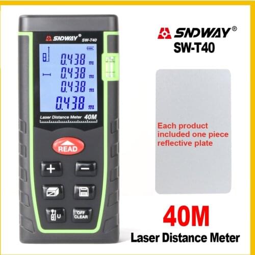 SNDWAY Rangefinder Laser Distance Meter Range Hand Tool Device Finder Electronic SW-T4S/T40/T60/T80/T100