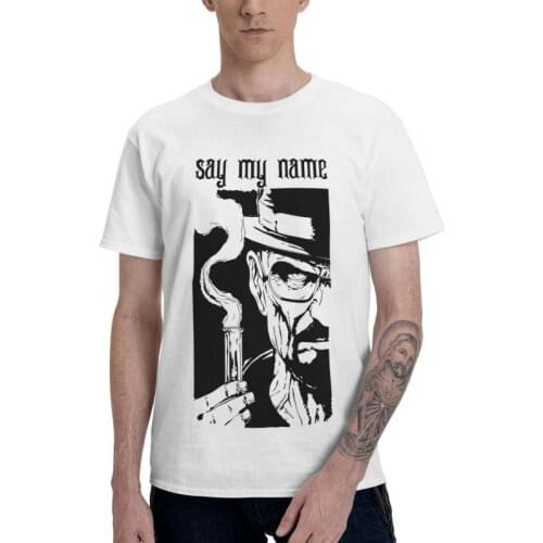 Male Breaking Bad T-Shirt Streetwear Walter White Heisenberg Tshirt Short Sleeve Unique T Shirt Homme Cotton Tee Gift Idea