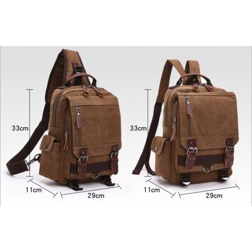 Male travel brand backpack canvas leisure duffle bag single shoulder bag backpack OL men and women single-back dual backpack
