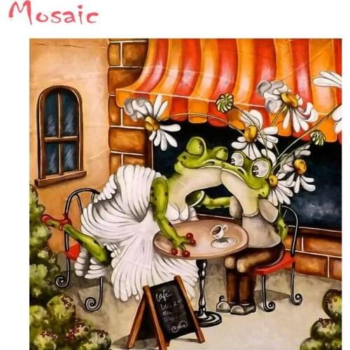 New Diamond Frog Leisure Icon 3D full square/round diy diamond cross stitch decoration Mosaic Sewing, Gift