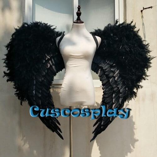 NEW White Black Large Feather Wings Costume T-stage Model Catwalk Shows Angel Devil Wings Photography Party Performance Props