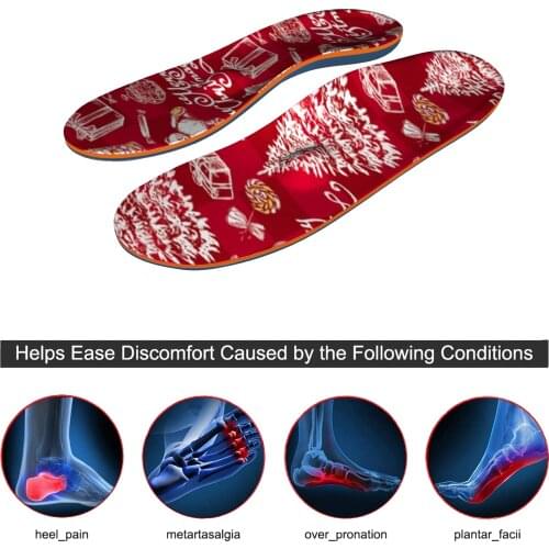 Christmas Inserted EVA-Orthopedic Insoles,Orthotics Arch Support insole for Foot Valgus Ease Foot Pain Men Women Full Length