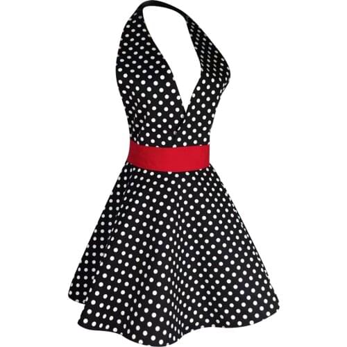 Blesiya Women Cooking Kitchen Restaurant Dot Bib Apron Dress