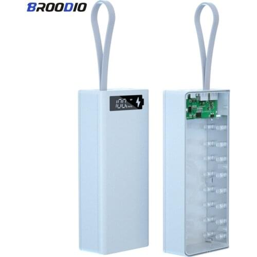 Detachable Battery Charger Box LCD Display DIY 16x18650 Holder Case Power Bank Shell External Box 5W USB Wireless Charging Box