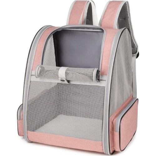 Dog Cat Backpack Mesh Breathable Outdoor Pet Carrier Collapsible Travel Cat And Dog Pet Box Pet Supplies