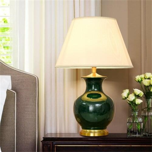 Nordic Modern Table Lamp Living Room Bedroom Lamp Led Home Decor Bedside Lamp Study Light E27 Colored Ceramic E27 Table Lamps