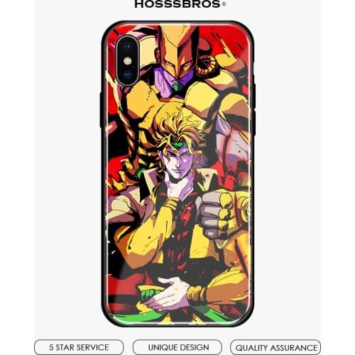 Dio Brando jojo no kimyou na bouken Glass Soft silicone Phone Case Shell Cover For iPhone 5S SE 6 6S 7 8 Plus X Xr Xs 11 Pro Max