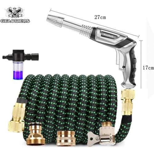 High quality telescopic garden hose | 25FT-100FT flexible car wash magic hose high pressure spray gun outdoorgardenwateringhose