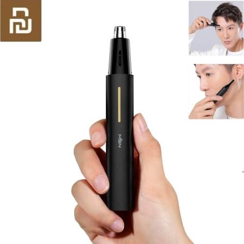 Xiaomi 2-in-1 Electric Nose Hair Trimmer Portable Nose Hair Temple Eyebrow Shaver Clipper Waterproof Safe Cleaner Tool for Men