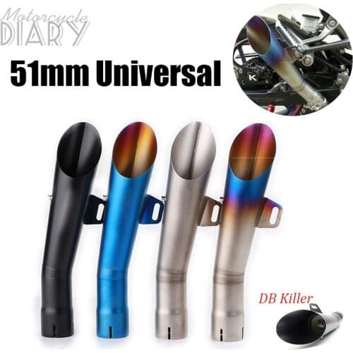 51mm Universal Motorcycle Exhaust Pipe AK Escape Moto HP GP Laser Akrapovi DB Killer Motorbike For YZF R6 R15 R1 R3 Z900 CBR650