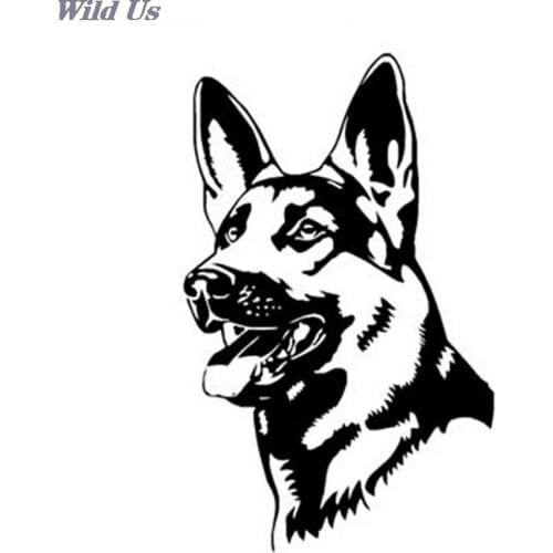 Black/Silver German Shepherd Dog Car Stickers Personality Vinyl Decal Car Styling Truck Accessories