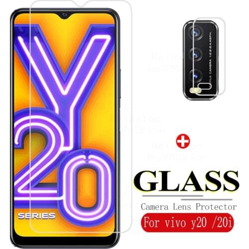 2in1 Tempered Glass For vivo y20 Y 20 y20i y20 i Screen Protector Camera Lens Protective film For vivo y20 y 20i 20y safty glas