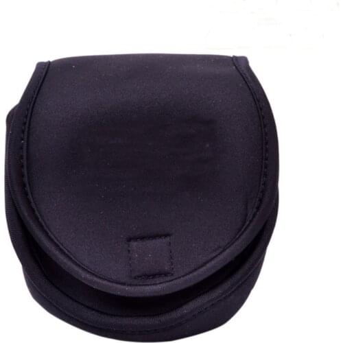 Fishing Reel Protective Case Cover Holder Storage Fishing Bags Spinning Reel Pouch Baitcasting Portable Bag M/L Black