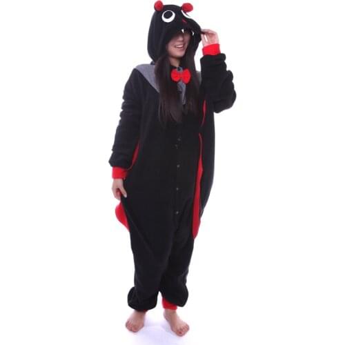 Winter Animal Adult Pajamas Set Bat Costume Cosplay Cartoon Animal Aerial mammal Onesie Connect Wings Batmen Chiropter Sleepwear