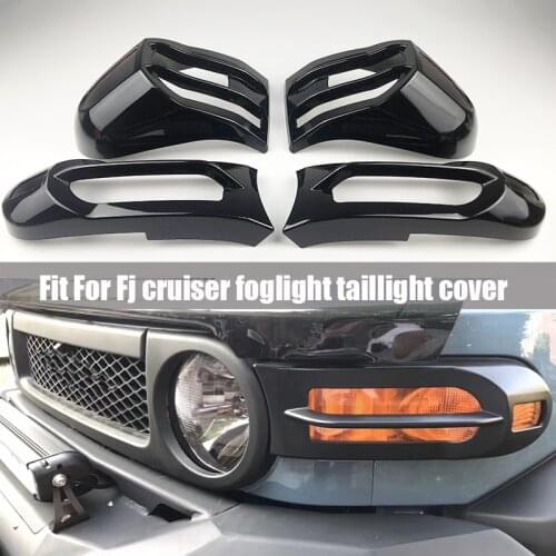 For Toyota Fj Cruiser 2006-2020 1 Pair fog light cover tail light headlight cover taillight cover matt black gloss black style