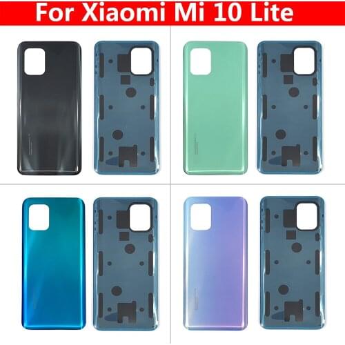 10pcs,New Battery Back Cover Glass Rear Battery Housing With Glue Adhesive For Xiaomi Mi 10 Lite