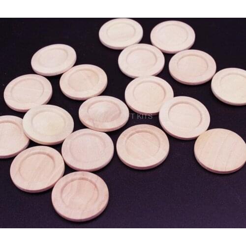 300pcs natural wood 23mm wood glass cabochons settings tray size 15mm -wood bezel blanks-new choice for pendant or gift idea