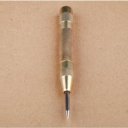 5 inch Automatic Centre Punch Pin Strike Spring Loaded Marking Starting Holes Tool Steel Paring Chisel Round