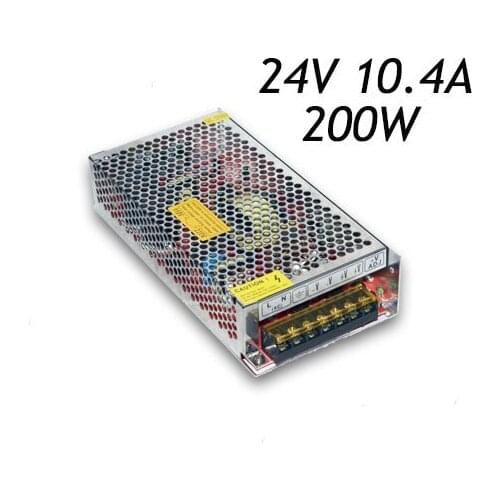 5pcs/lot AC 110/220V To DC24V 10.4A 250W Transformers Driver For LED Strip Non-waterproof Switching Power Supply