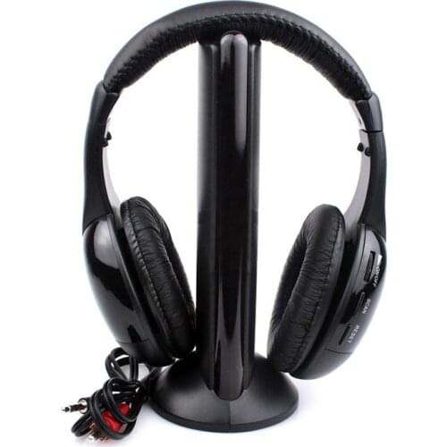 5 in1 TV PC Wireless Headphone FM Radio Wired Noise Cancelling Gaming Helmet for Mp3 Phone Gamer Headset with Microphone