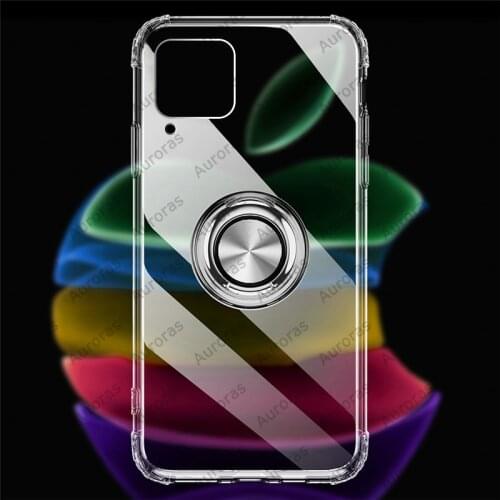 Auroras For Samsung Galaxy M32 Case Anti-fall Airbag Clear Case Shockproof With Ring Case For Samsung M32 4G Cover