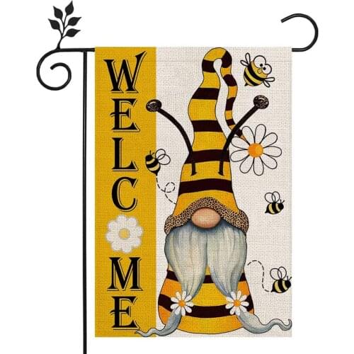 Welcome Garden Flag Double Side Bee festival garden banner Summer Spring Welcome Outdoor Yard Flags With High Quality Garden