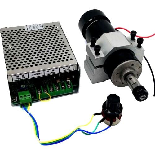500W air-cooled spindle motor + speed controller + fixture PCB engraving machine spindle ER11 12000 rpm