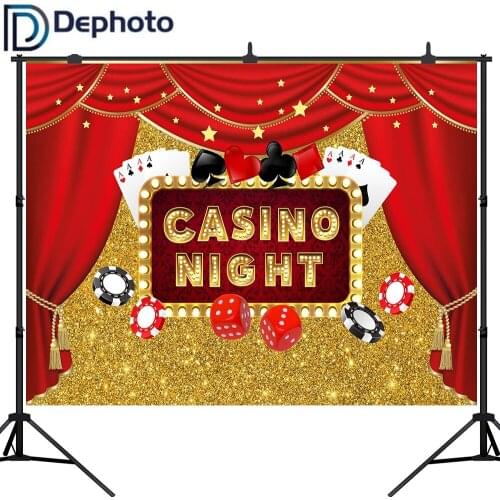 Dephoto Casino Party Backdrop Poker Las Vegas Birthday Party Theme Casino Night Photography Background Decorations Shoot Props