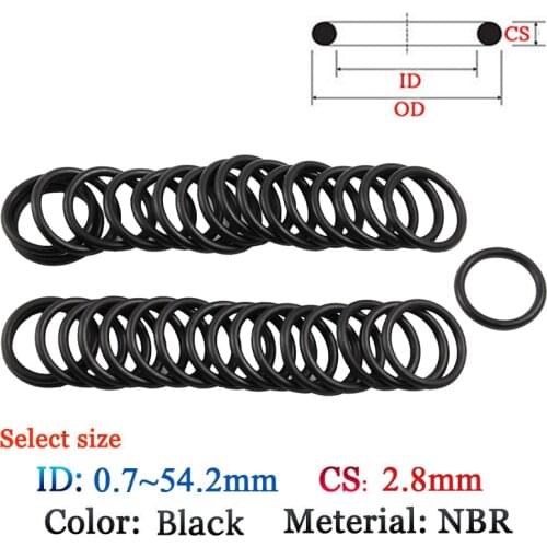 Fluoro rubber Plastic O-Ring CS2.8mm ID0.7mm-54.2mm NBR Gasket set Rubber oil and water seal gasket Silicone sealing ring film