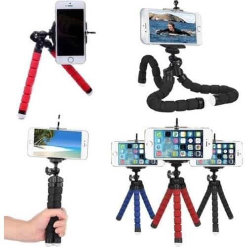 Mini Flexible Sponge Octopus Tripod for iPhone Samsung Xiaomi Huawei Mobile Phone Smartphone Tripod for Gopro 8 7 5 Camera