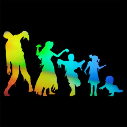 Walking Zombie Family Terror Car Sticker Wall Home Glass Window Door Laptop Auto Truck Vinyl Decor Decal