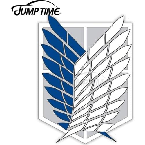 JumpTime 13 x 6.9cm For Attack on Titan Mikasa Eren Armin Car Decal Sticker Poster Funny Car Stickers Car Bumper Window Decals