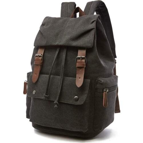 New canvas bag double shoulder computer bag Korean version tide bag double shoulder student bag travel backpack