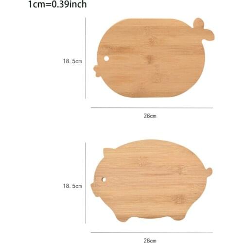 M17D Creative Wood Cutting Board for Baby Food Bamboo Chopping Board Block Pizza Sushi Bread Fruit Tray Kitchen Tools