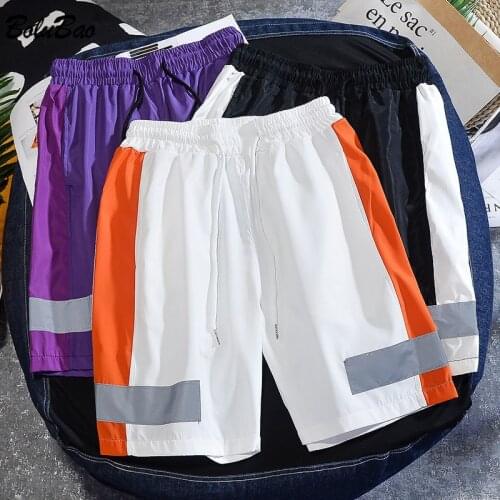 Male Summer Bubble New Men Casual Shorts 3 In Reflective Strip Trend Fashion Shorts Fashion Fashion Straight Cord Short