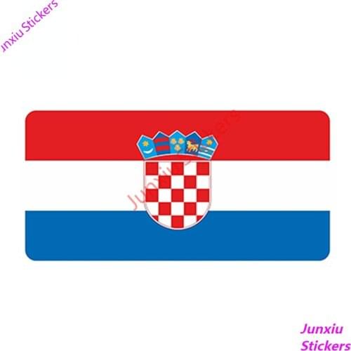 Car Sticker Croatia Flag Sticker Croatian Bumper Helmet Truck Motorcycle Laptop Skate Scratch-Proof Exterior Decor PVC13x7cm