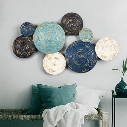 Retro Style Wall Decoration Creative Iron Plate Decoration Three-dimensional Decoration Living Room TV Background Pendant