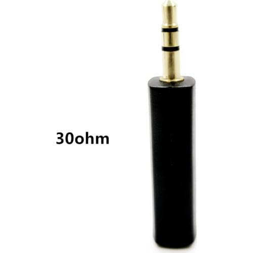 100% New FENGRU Earphone Impedance Plug Conductor 30/80/120 ohm Noise Cancelling adapter 3.5mm Jack for Hifi Player Music Plug