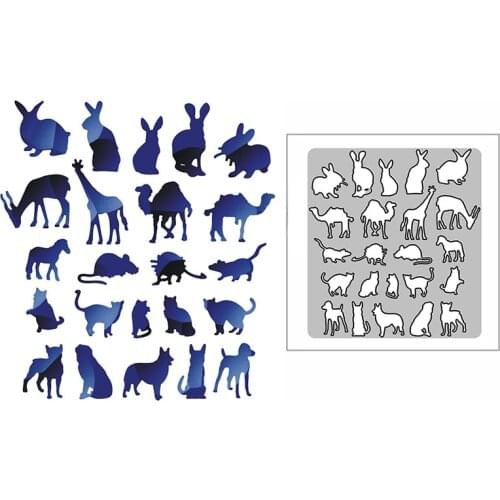New Giraffe Camel Cat Panel 2021 Metal Cutting Dies for DIY Scrapbooking and Card Making Embossing Craft Decorative No Stamps